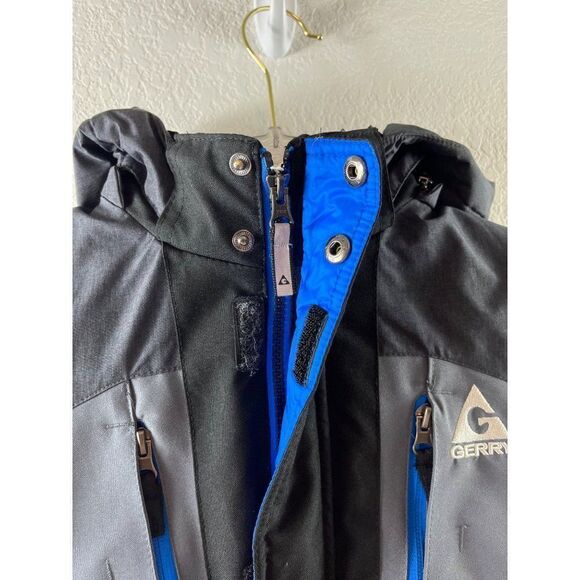 Gerry Systems Soft Shell Hooded Jacket Kids XS Gray Black MISSING INNER SHELL - Picture 4 of 14